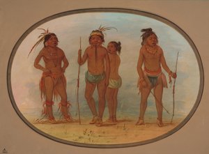 Medlemmer af Botocudo-stammen, 18541869. af George Catlin
