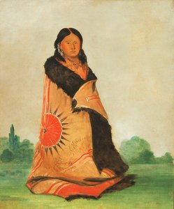 Mong-shóng-sha, Bending Willow, Wife of Great Chief, 1832. af George Catlin