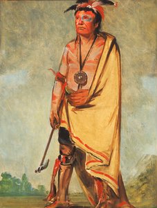 No-ak-chóo-she-kaw, Han der knækker buskene, 1828. af George Catlin