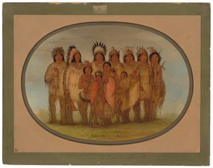 Ojibbeway-indianere i Paris af George Catlin