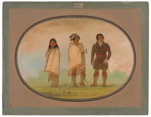 Oneida-høvding, hans søster og en missionær af George Catlin