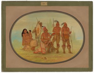 Osage indianere af George Catlin