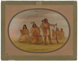 Osceola og fire Seminole-indianere af George Catlin