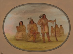 Osceola og fire Seminolee-indianere, 18611869. af George Catlin