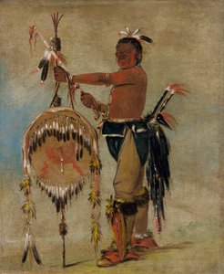 Pash-ee-pa-hó, Lille Stikkende Høvding, en ærværdig Sauk-høvding af George Catlin