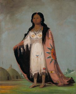 Pshán-shaw, sødt duftende græs, tolv år gammel datter af Bloody Hand af George Catlin