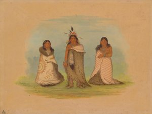 Puncah-indianere, 1861. af George Catlin