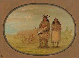 Riccarree Chief og hans kone, 18611869. af George Catlin