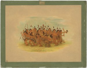 Hovedbundsdans - Sioux af George Catlin