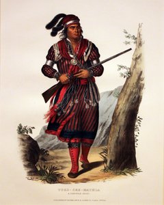 Seminole-høvding Tuko-See-Mathla af George Catlin