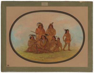 Seminole-indianere, fanger ved Fort Moultrie af George Catlin