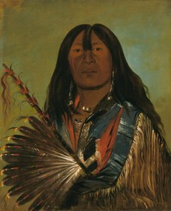 Shón-ka, Hunden, høvding for Bad Arrow Points-banden af George Catlin