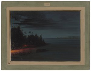 Spydjagt ved fakkellys af George Catlin
