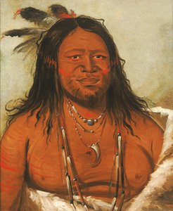 Ta-wáh-que-nah, klippebjerget, stammens anden høvding af George Catlin