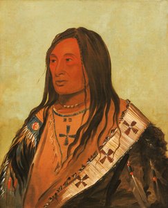 Táh-zee-keh-dá-cha, Torn Belly, a Distinguished Brave, 1832. af George Catlin