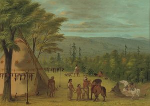 Cheyenne-brødrene starter på deres efterårsjagt, 18611869. af George Catlin