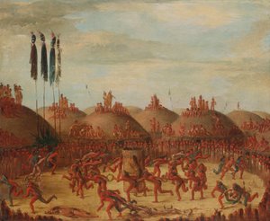 The Last Race, Mandan O-kee-pa-ceremoni, 1832. af George Catlin
