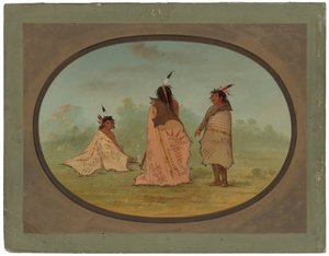 Tre sortfodsmænd af George Catlin