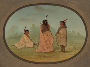 Tre sortfodede mænd, 18551869. af George Catlin