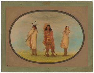 Tre Iroquois-indianere af George Catlin