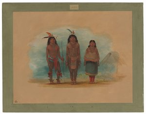 Tre Taruma-indianere af George Catlin