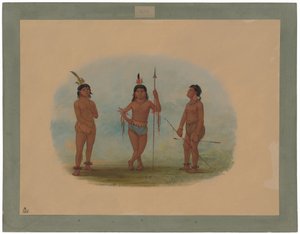 Tre unge Tobos-mænd af George Catlin