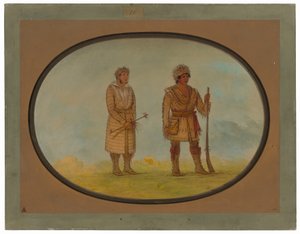 To Cherokee Chiefs af George Catlin