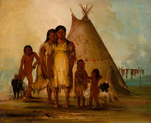 To comanche-piger af George Catlin