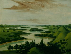 Udsigt fra Floyds grav, 1300 km over St. Louis af George Catlin