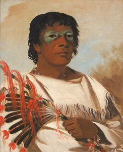 Wah-pe-kée-suck, White Cloud (kaldet profeten), rådgiver for Black Hawk af George Catlin