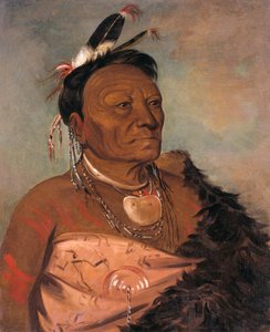 Wee-tá-ra-shá-ro, stammens øverste høvding af George Catlin