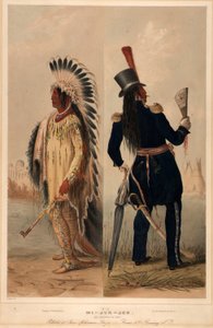 Wi-jun-jon. En assinneboin-høvding. af George Catlin