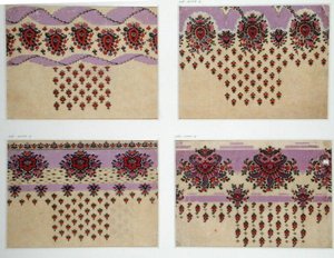 Stofdesign til Paisley sjaler, ca. 1871 (gouache på papir)