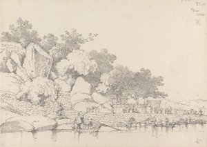 Lap House, Inner Harbour, Macau af George Chinnery
