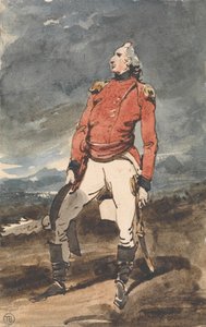 Studie til portræt af en militærofficer af George Chinnery