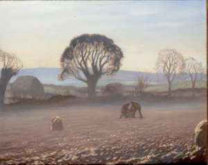 Efterårsmorgen – Kartoffelhøst af George Clausen