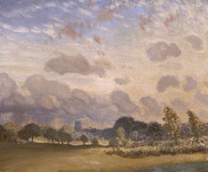 Clavering Kirke, c1908. af George Clausen