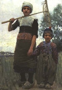 Little Haymakers, North Holland af George Clausen