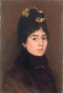 Portræt af Mrs. Mark Fisher af George Clausen