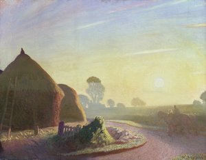 Solopgang i september af George Clausen