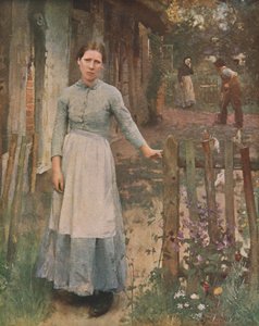 Pigen ved porten, 1889, c1930.