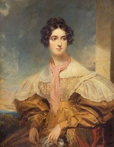 Portræt af Lady Georgiana Clinton (olie på lærred)