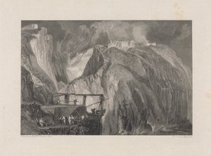 Tintagel Castle, Cornwall af George Cooke