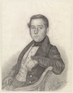 Portræt af en siddende herre af George Coutteau