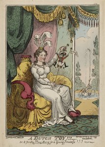 Et hollandsk legetøj!!! eller, en smuk legeting til en ung prinsesse!!! Huzza, marts 1814, udgivet 20. juni af George Cruikshank