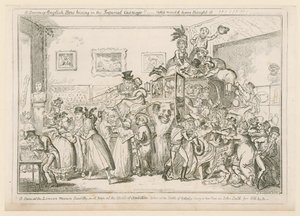 En scene på London Museum Piccadilly af George Cruikshank
