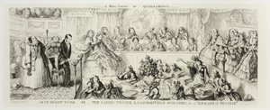 As It Ought to Be or The Ladies Trying a Contemptible Scoundrel for a "Breach of Promise" fra George Cruikshanks stålstik til The Comic Almanacks: 1835-1853 af George Cruikshank