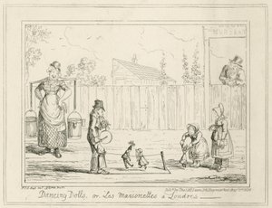 Dansende dukker eller Les Marionettes a Londres af George Cruikshank