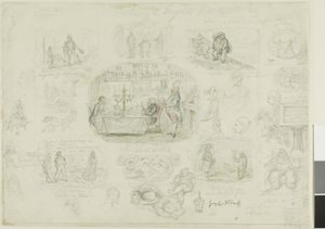 Modes og Frights af 1829 (recto); Angels Ever Bright and Fair (verso) af George Cruikshank