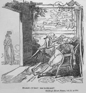 Han lugtede - O Herre! Hvordan han lugtede!, c1820. af George Cruikshank